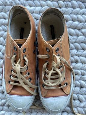 Energie Men's Tan Leather Lace-Up Sneakers